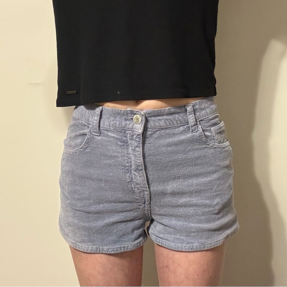 Women's Gray Corduroy Shorts